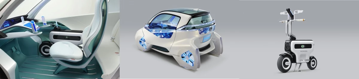 The Honda Micro Commuter Concept also included a Motocompo as secondary transport