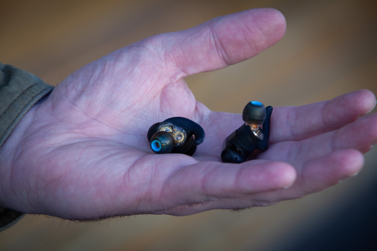 The dual drivers, visible from the back, are the key to the Truengines' full bass and clear, present top end