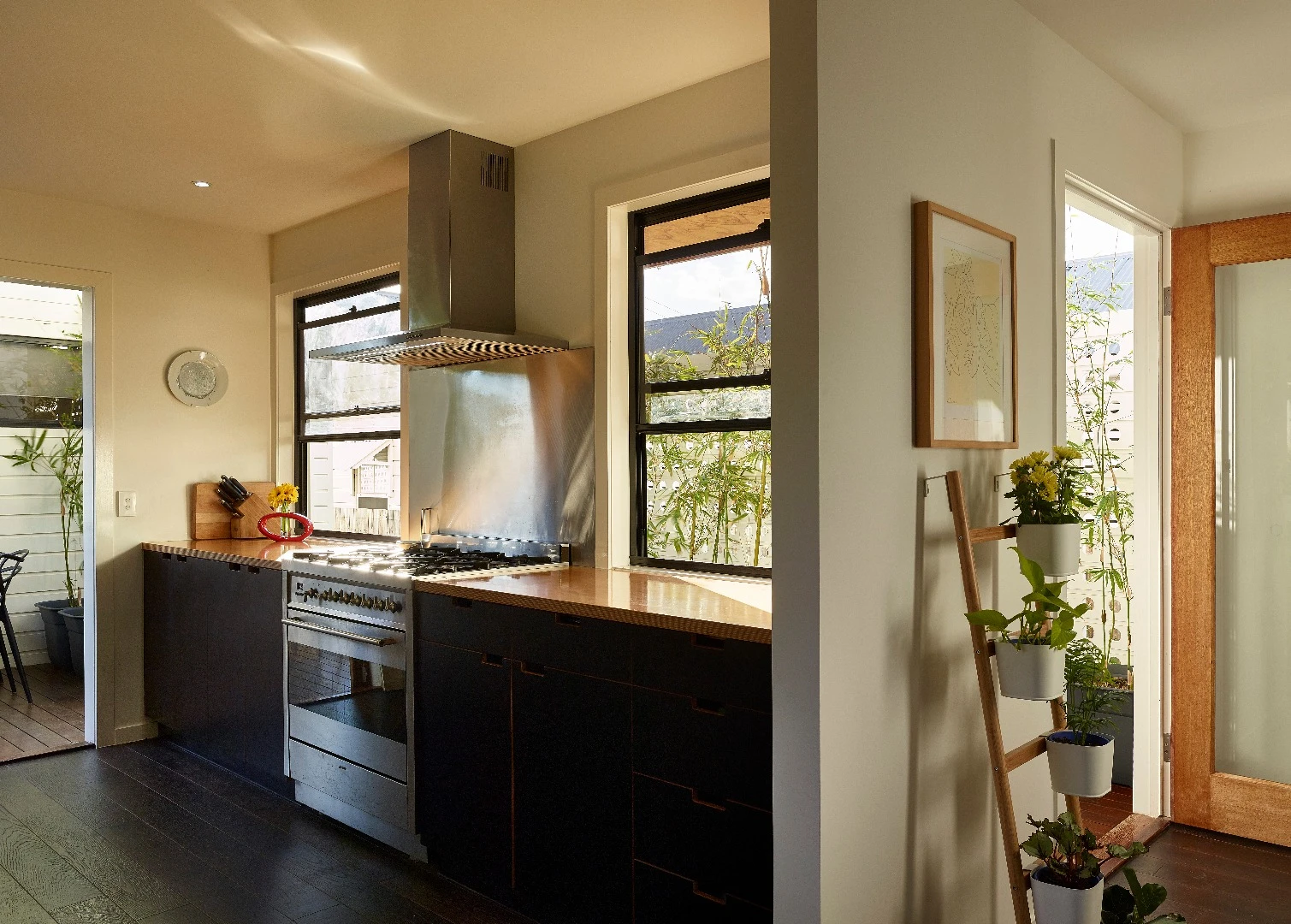 Constructed rather quickly in a period of just five months, the Two Pavilion House currently serves as a three-bedroom home for the architects/builders and their son