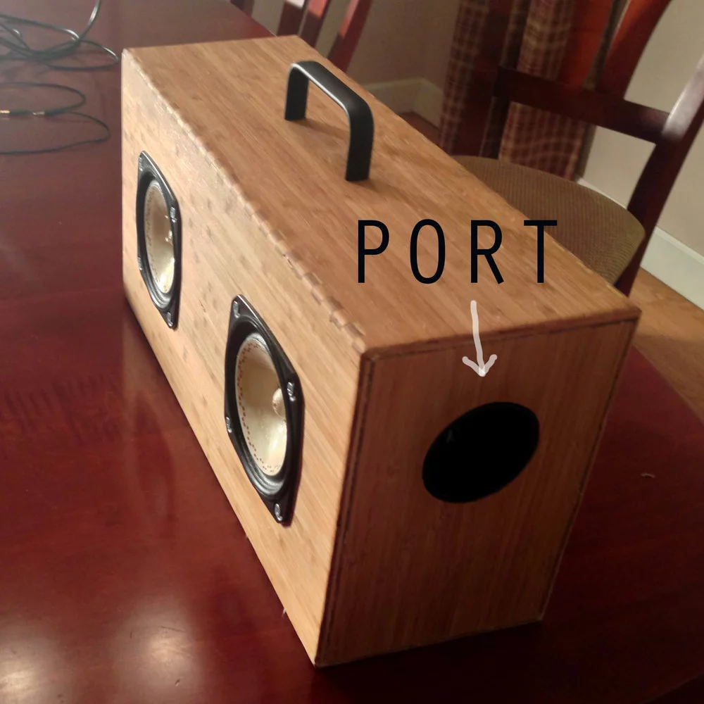 The Helium speakers are housed in a hand-made ported bamboo cabinet tuned to 105 Hz