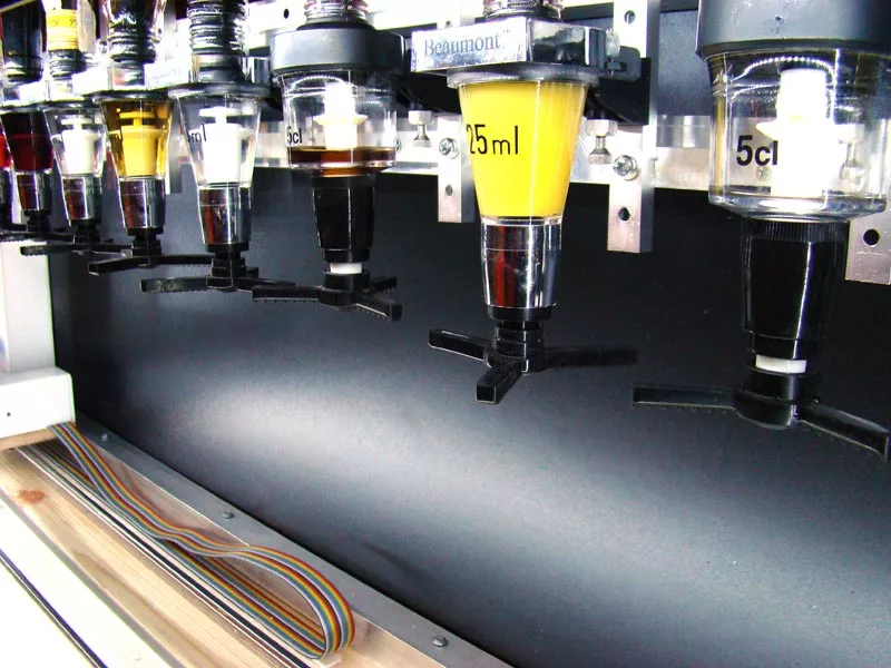 The Social Drink Machine took its inspiration from another robot bartender, the Inebriator