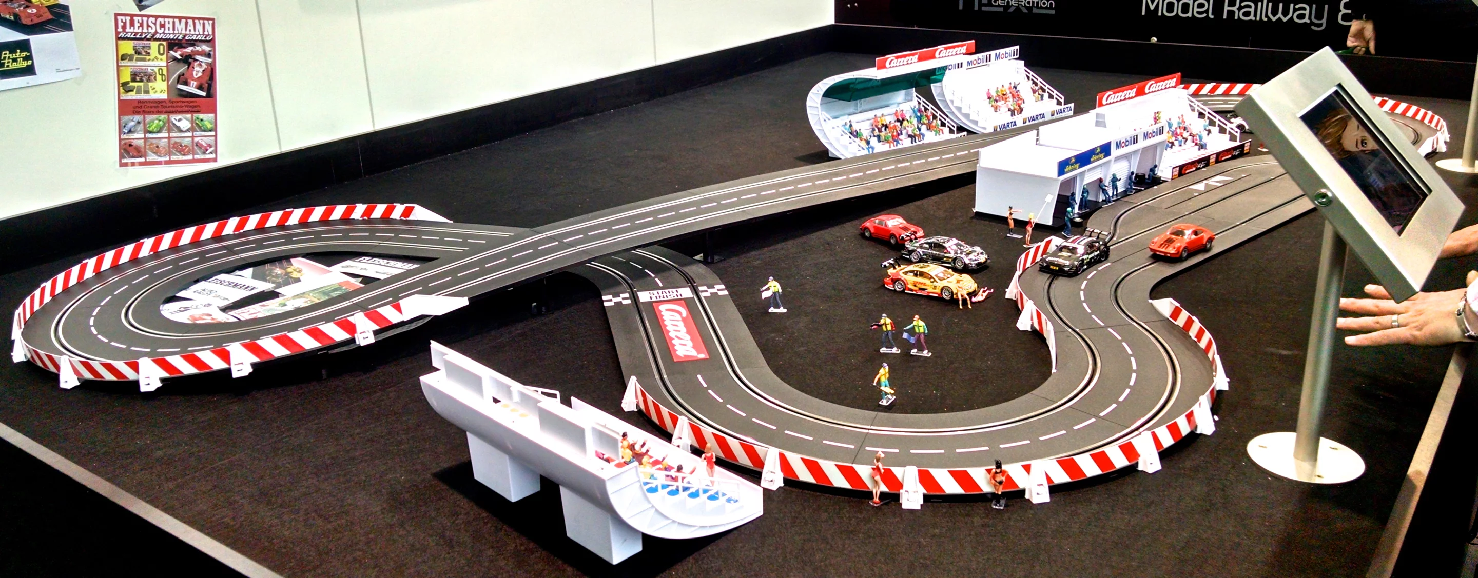 In addition to Roco Next Generation trains, Modelleisenbahn Gruppe also shows a smart car racetrack concept (Photo: C.C. Weiss/Gizmag)