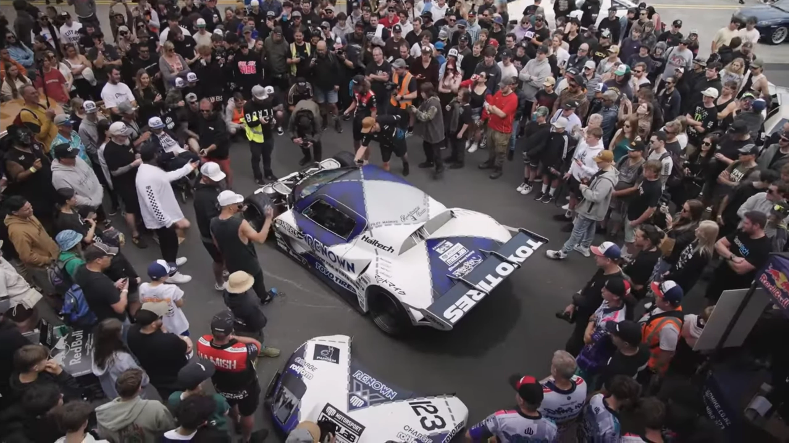 "Mad Mike" unveils the Madaz 787D drift monster, complete with the world's first 5-rotor Wankel rotary engine