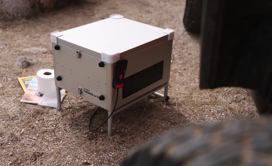 The original Wrappon Trekker toilet
