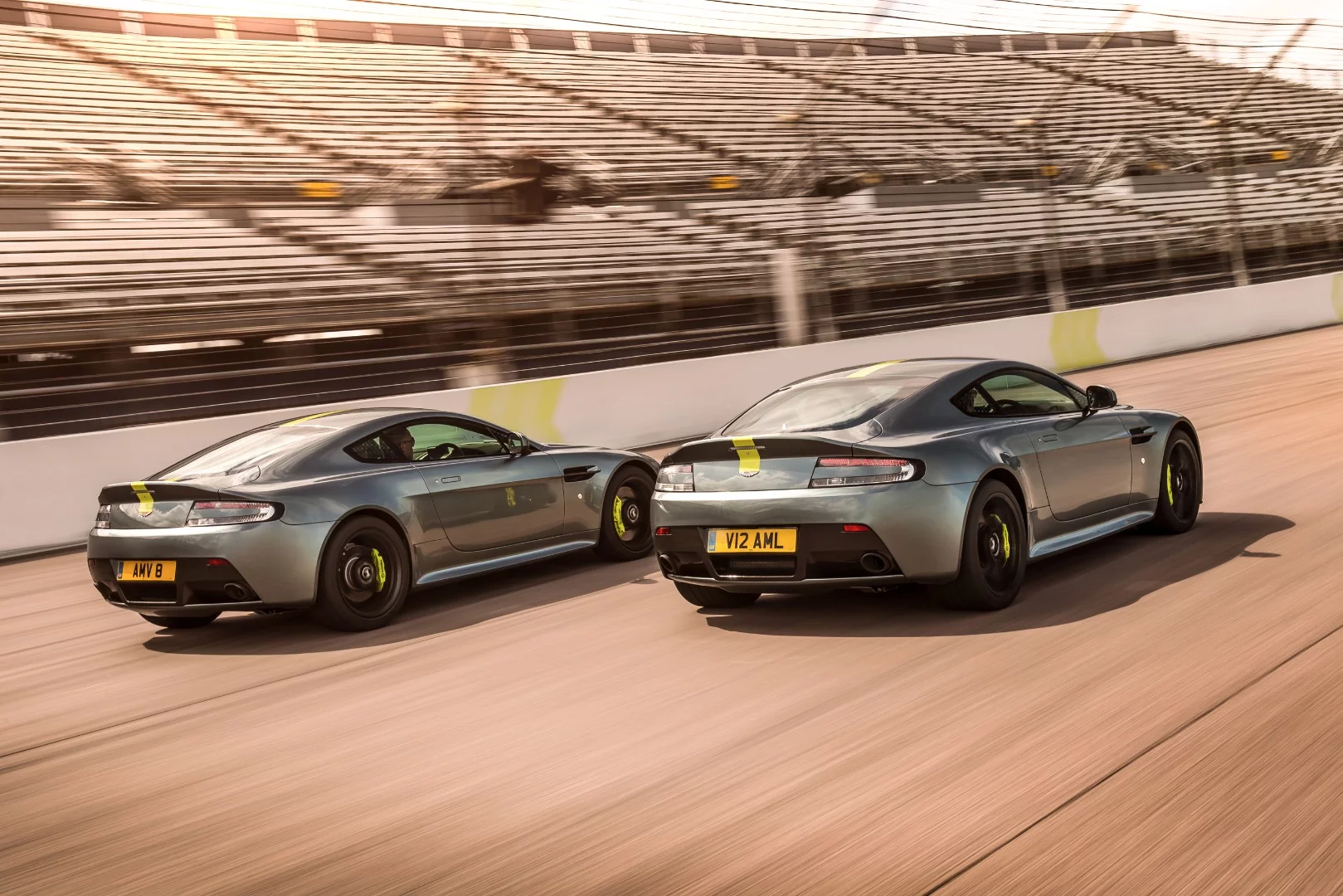 The Halo Package on the Vantage AMR adds GTE Racing-inspired green highlights to the exterior