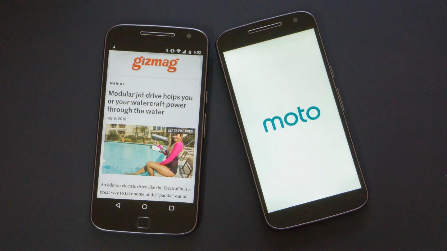 Moto G4 Plus (left), with Moto G4