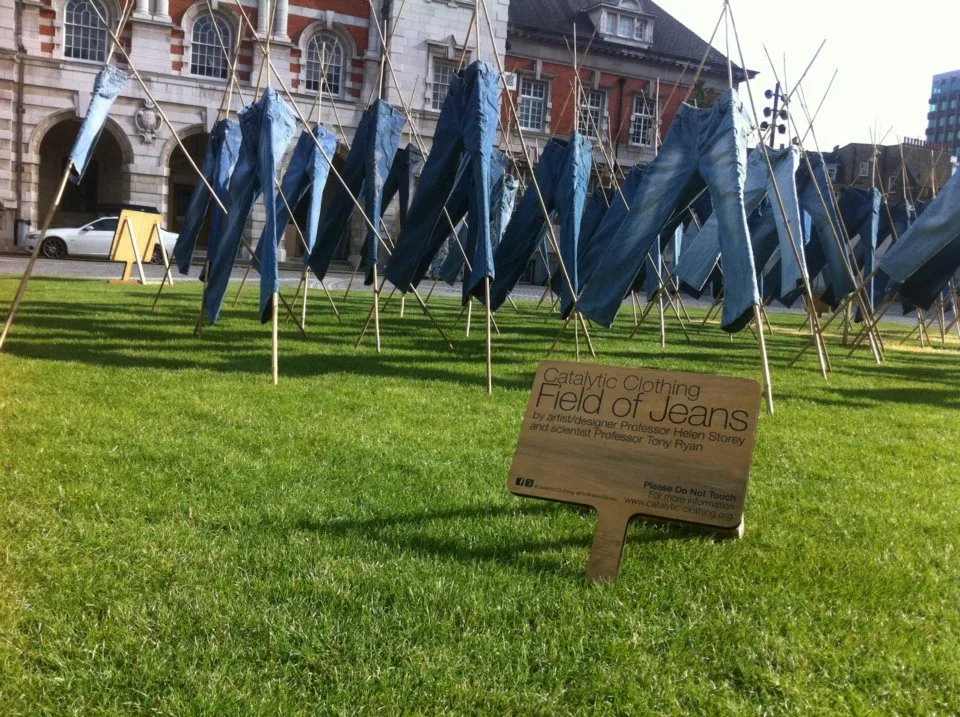 The Field of Dreams featuring CatClo-treated jeans will be on display at the Manchester Science Festival