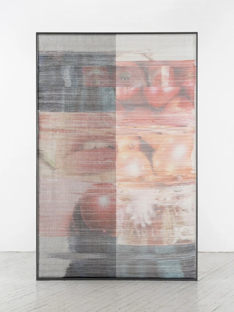 Margo Wolowiec uses a traditional loom to weave images gathered from digital sources and social media