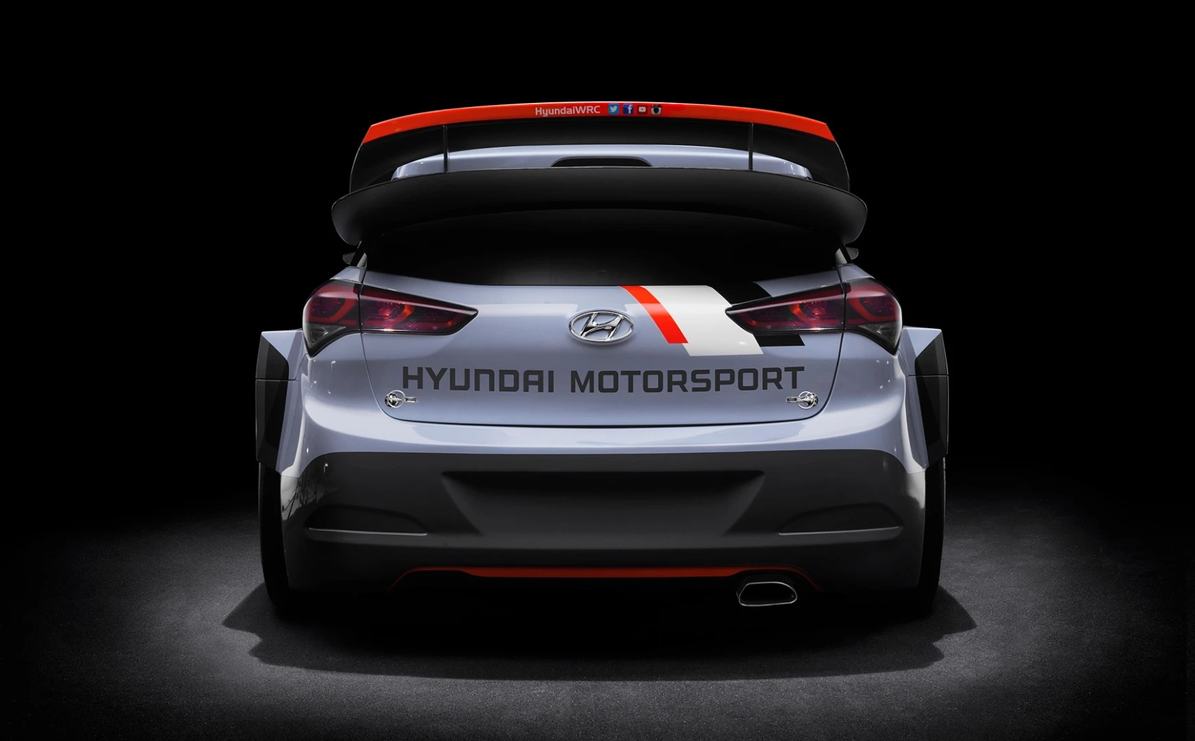 The i20 WRC has "enhanced aerodynamics"