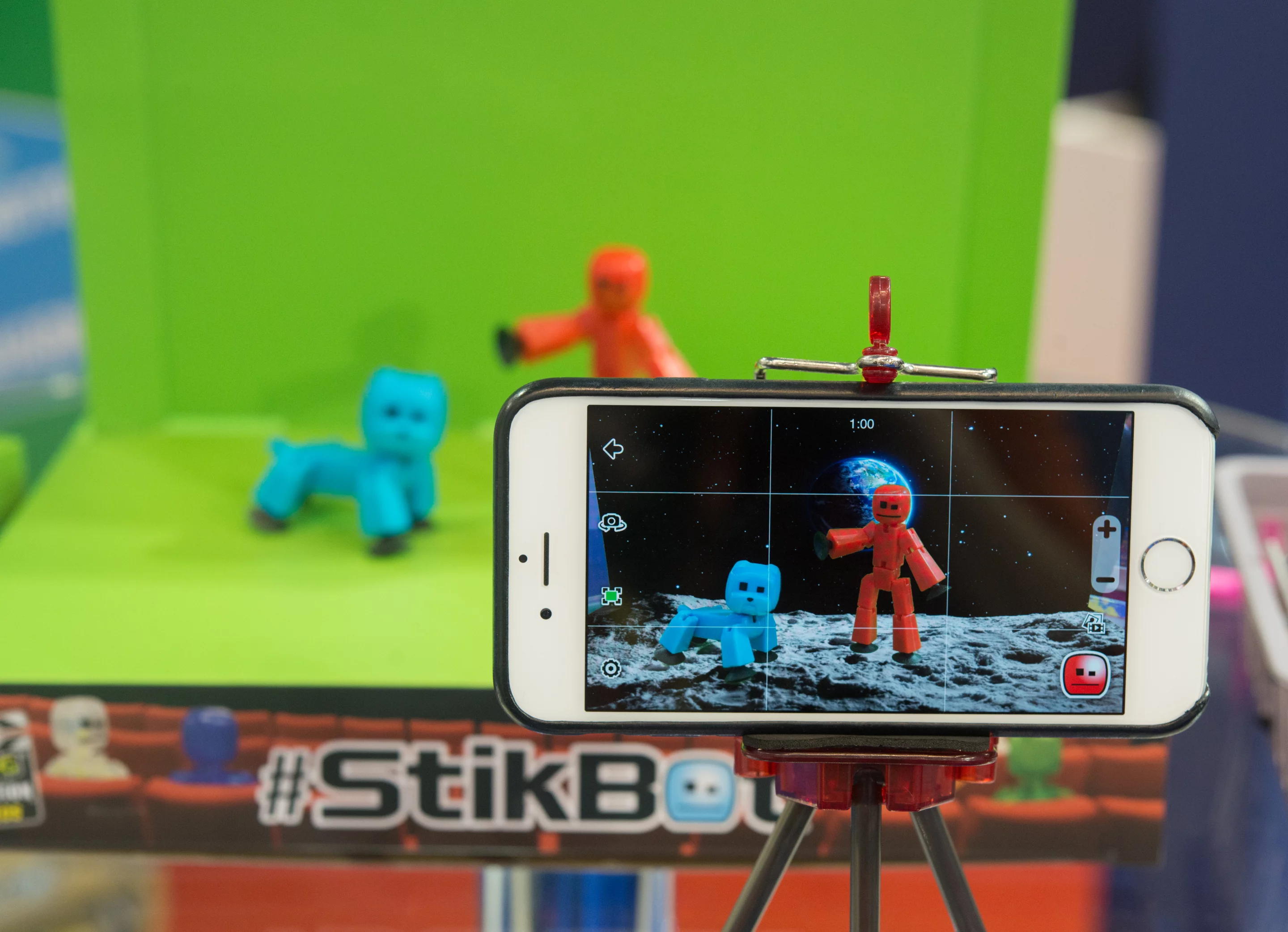 StikBots can be positioned in situations to create stop-motion videos