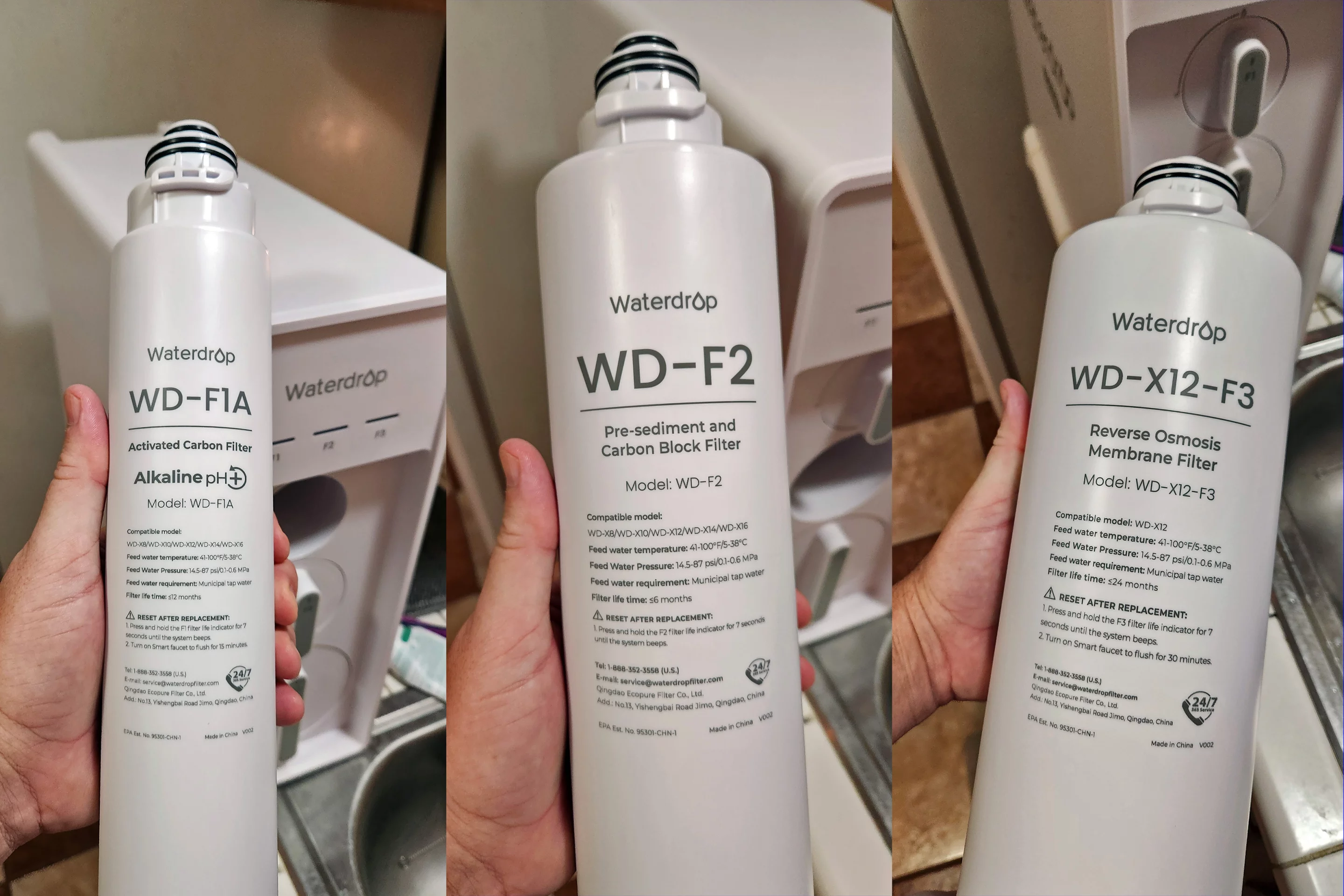 These are the three X12 filters that'll run ya about ~$160 per year to keep fresh