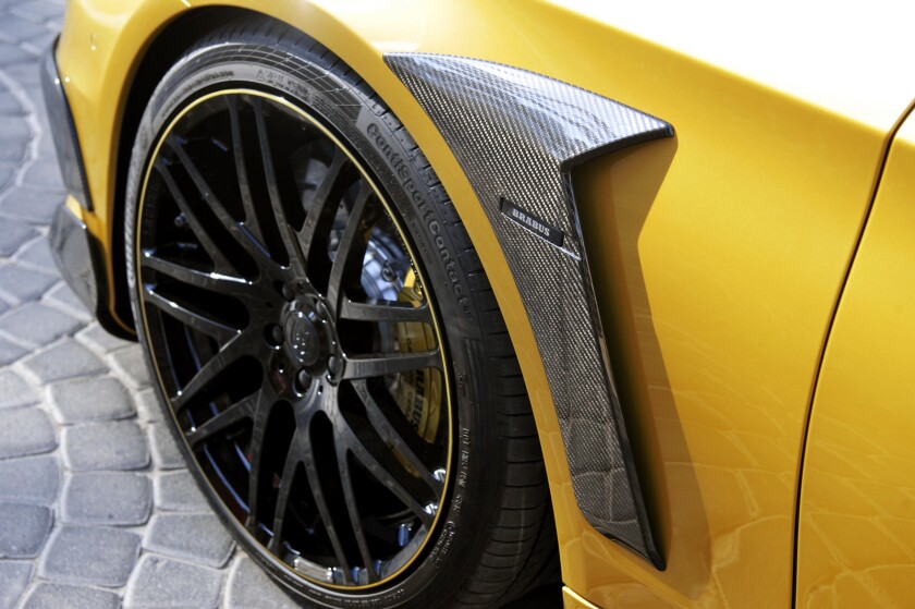 Front fender carbon fiber parts to help stabilize the front end of the vehicle