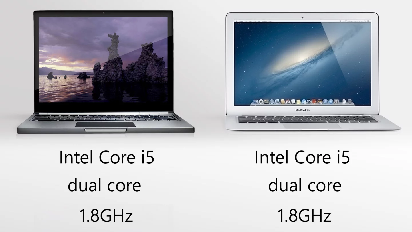 Both sport Intel Core i5 chips