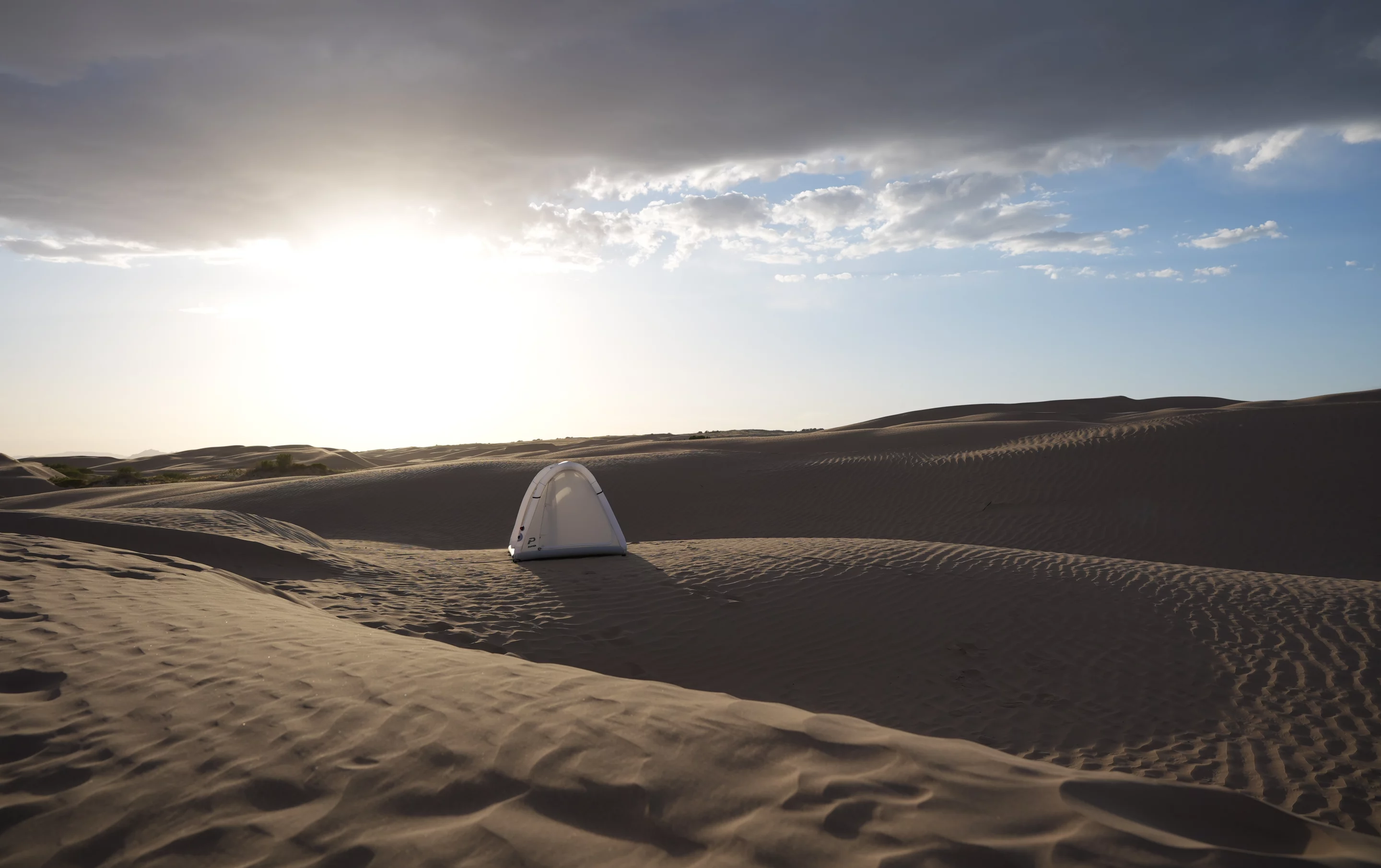 The 22-lb Puffer isn't optimized for backpacking, but it can be carried to the perfect Instagrammable camping spot