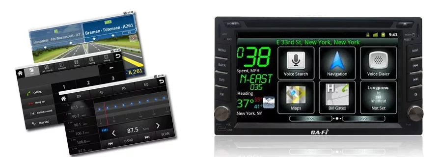 Ca-Fi infotainment system features a custom graphical user interface (GUI)