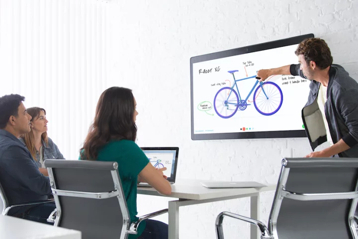 Cisco's Spark Board is a digital whiteboard that allows for worldwide whiteboard jam sessions