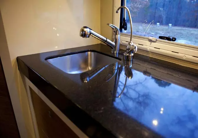 Corian countertop and kitchen sink