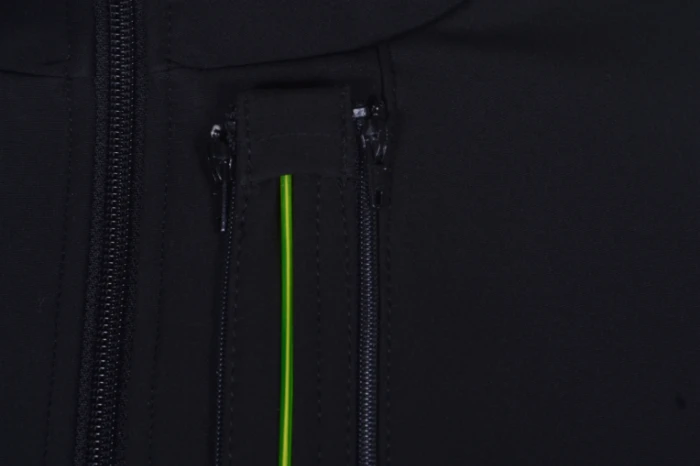 The lights are bound to the jacket with double zips, meaning they can be upgraded or changed to a different color such as blue or pink