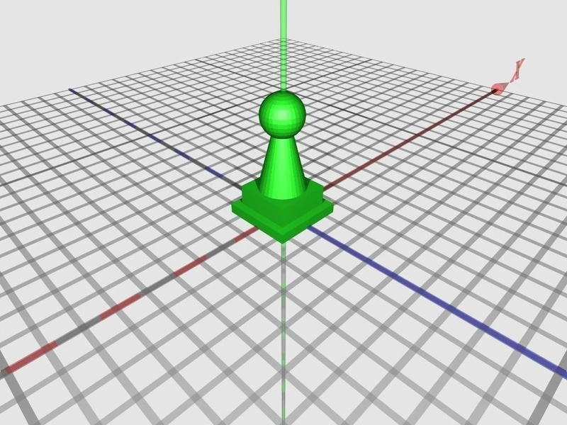 Larson's pawn piece model, designed using Tinkercad