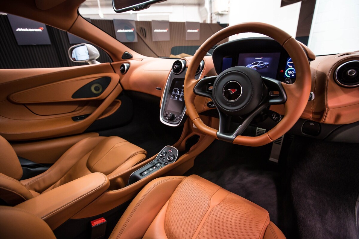 The cabin is easier to get into than the cabin of a 650S, thanks to lower sills
