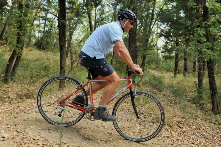 What's wrong with this picture? Well, the cyclist is actually moving ahead by pedaling in reverse