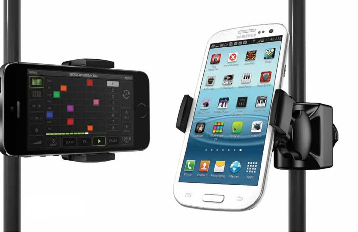 The iKlip Xpand MINI can be rotated for portrait or horizontal device use thanks to its ball-joint design