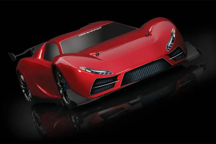 The Traxxas XO-1 is an all-wheel-drive electric radio-controlled car, with a claimed top speed of over 100 mph