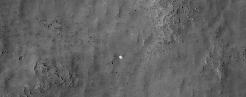 Possible Mars 3 lander seen by the Mars Reconnaissance Orbiter (Image: NASA/JPL/University of Arizona)