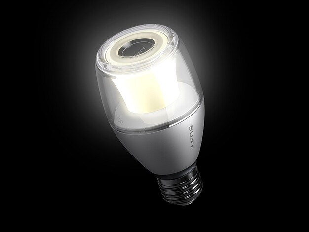 The LSPX-100E26J LED light bulb speaker consumes 9 W of power in total