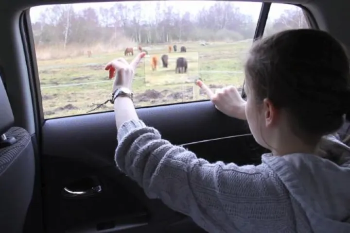 The 'Window to the World' project is developing interactive touchscreen windows, for use in Toyota vehicles