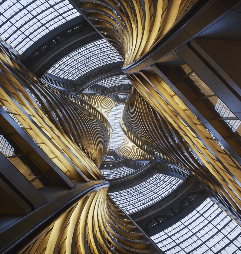Leeza Soho's atrium is the world’s tallest and measures 194.15 m (637 ft) in height