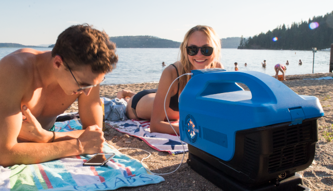 Zero Breeze's cooling output is listed at 1,000 BTU per hour and designed to handle areas up to 50 sq ft