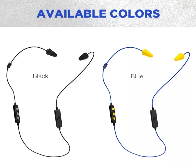 Available in black or blue