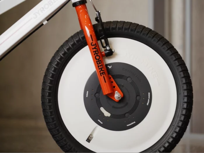 Once the child has mastered the art of balancing on their own, the flywheel component of the Control Hub can be removed, reducing the weight of the Jyrobike by 60 percent