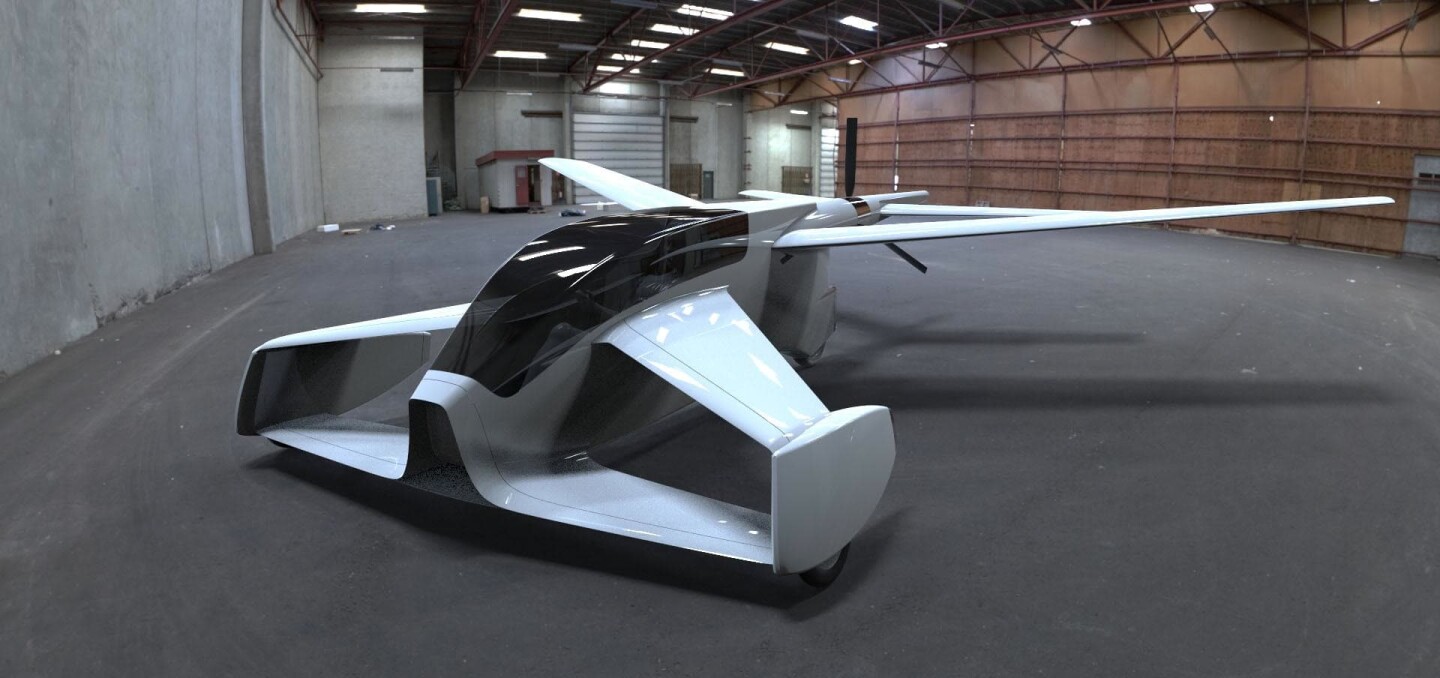 Dezso Molnar's Street Wing concept in flight mode