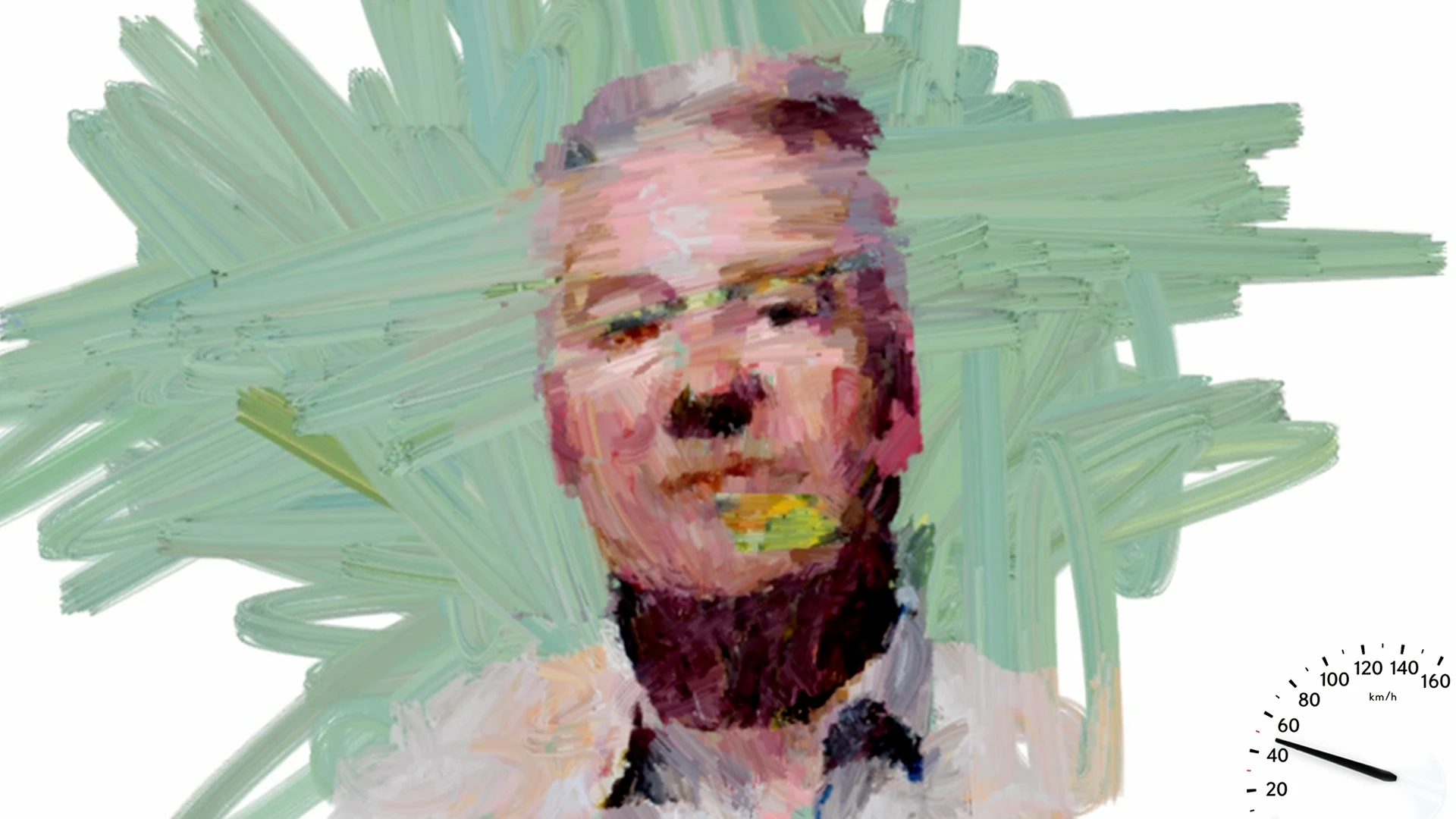 The portrait uses Belgian entrepreneur and art collector Walter Vanhaerents as its model