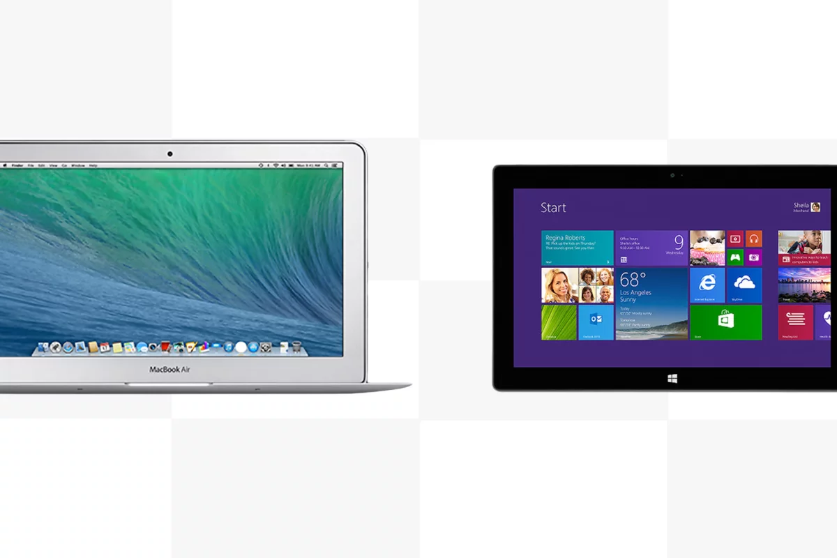 Gizmag compares the features and specs of the 11-in 2014 MacBook Air and the Surface Pro 2