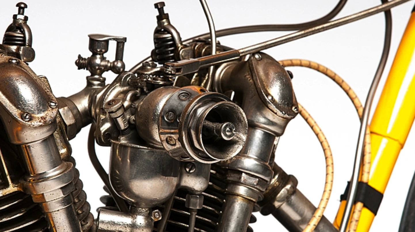 The one-hundred-year-old Cyclone Board Track racer going to auction next month was restored by noted author, historian and craftsman Stephen Wright and owned by the man with the midas touch, Steve McQueen