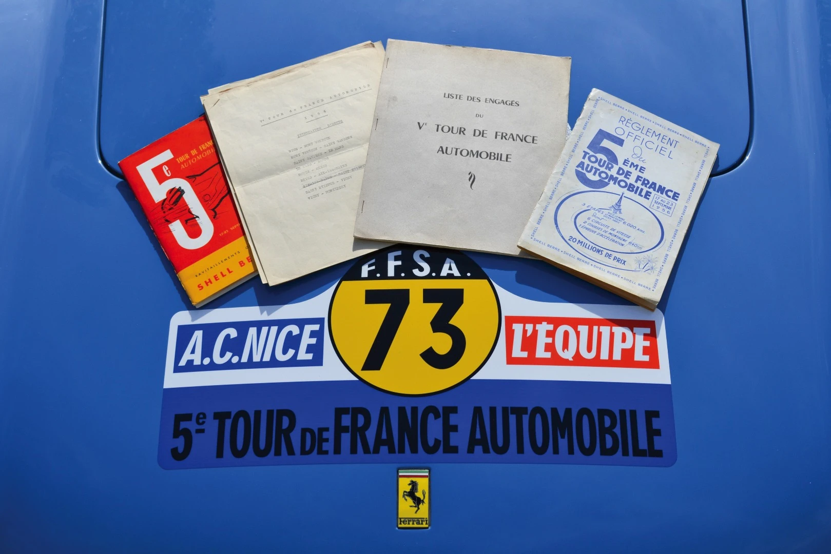 Only 77 of Ferrari's "Tour de France" models were ever built, with every one sold in the last five years fetching more than $3,000,000 and the two most recent highlights being a 1956 model which sold for £4,872,000 ($7,862,554) in London last September, and a similar car which fetched $6,710,000 during Monterey Car Week in 2012. This isn't just any Tour de France model, though – this is the 1956 Ferrari 250 GT Berlinetta Competizione 'Tour de France' that gave the model its name through winning the 1956 Tour de France Auto, France's equivalent to Italy's Mille Miglia or Sicily's Targa Florio. The car is one of only seven Scaglietti-bodied first-series competition berlinettas, but in historical terms, it is even more significant because it was owned and raced by one of motorsport's larger-than-life figures, the Marquis Alfonso de Portago.