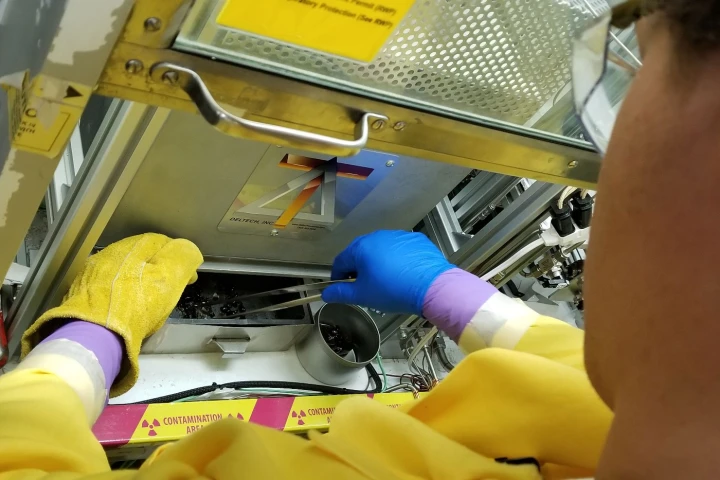 Scientists melt radioactive waste into glass in a test platform at PNNL designed to mimic a Direct Feed Low-Activity Waste system being constructed at Hanford