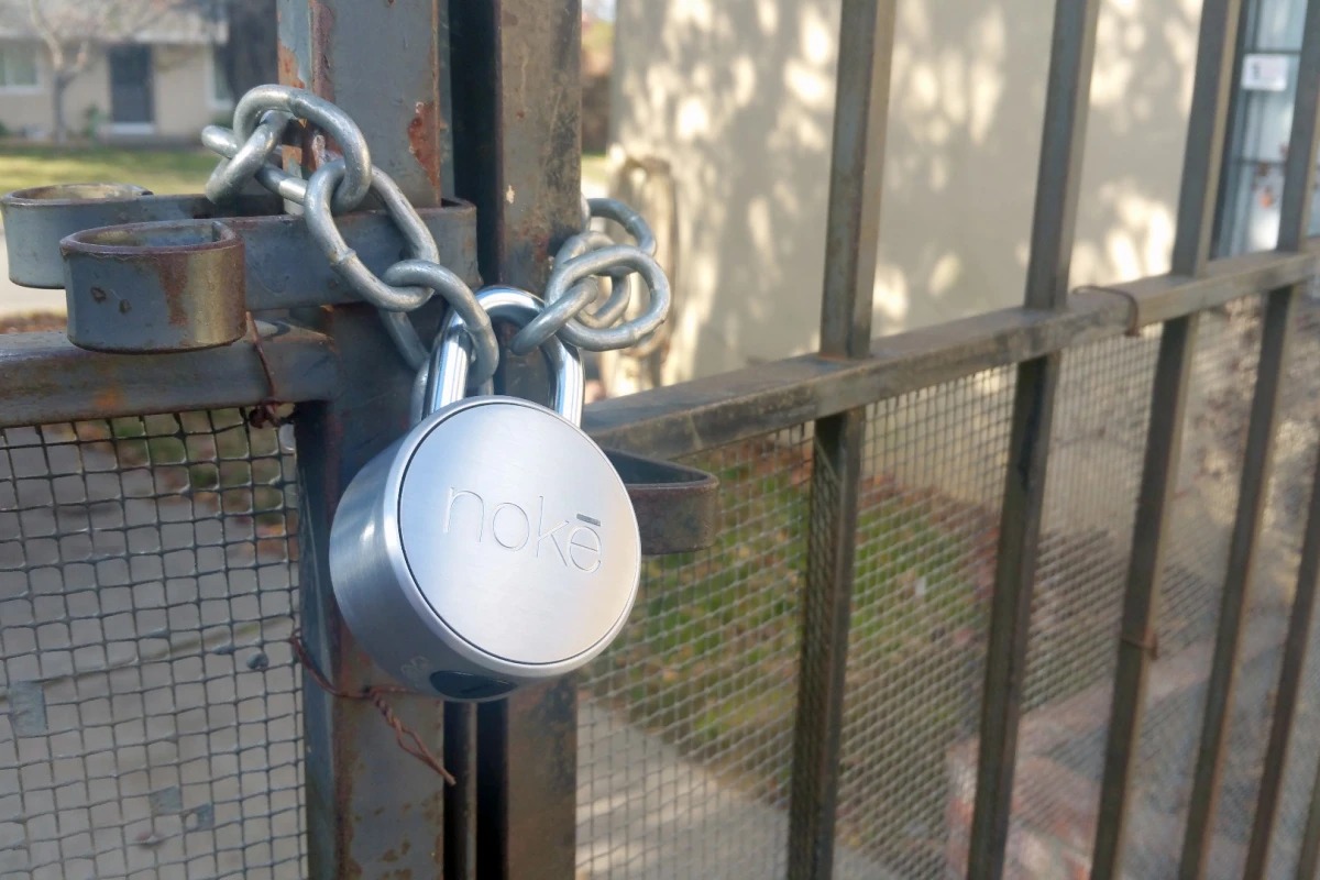 The Noke padlock is designed secure, weatherproof, and easy to use with Bluetooth 4.0 connectivity