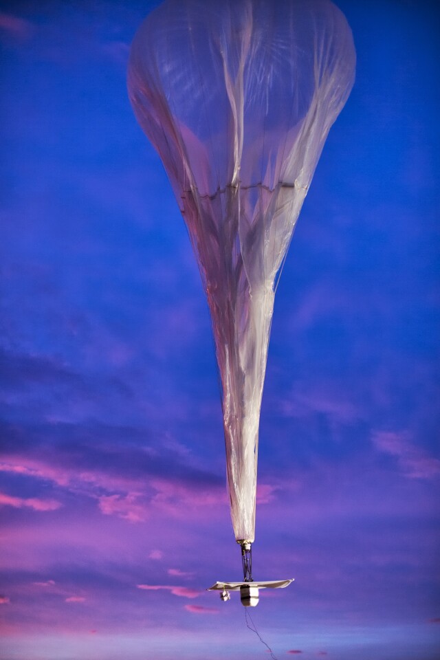 According to Google, Project Loon's network can provide connection speeds comparable to 3G, with each balloon covering an area on the ground about 40 km (24.8 miles) in diameter