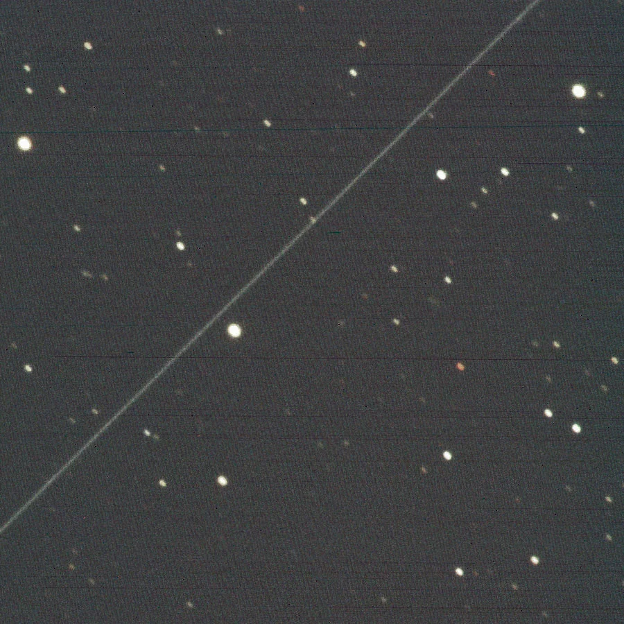Trail of a Starlink satellite captured by the Murikabushi Telescope