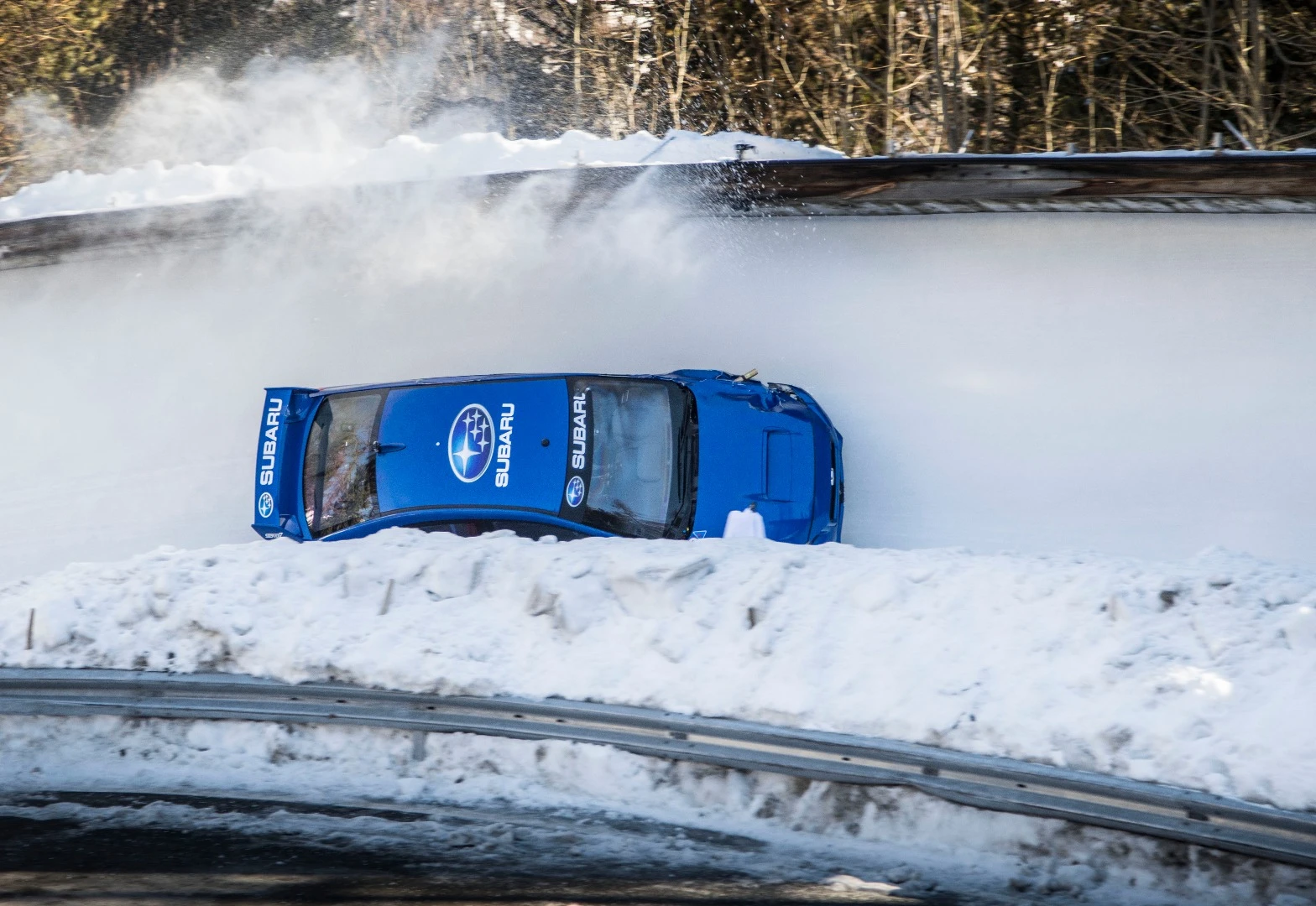 Subaru kicks up some snow in St. Moritz