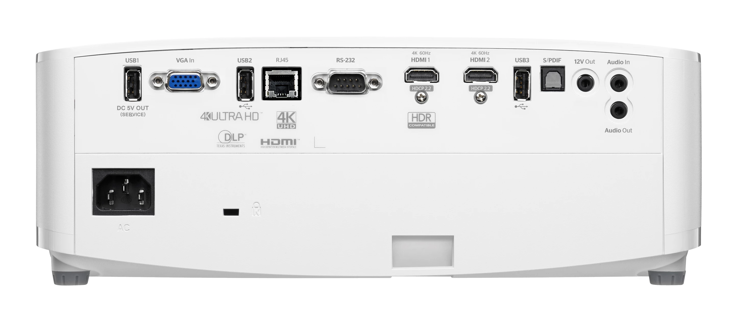 The two HDMI ports around back support input at up to 4K/60 Hz