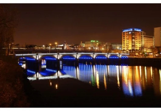 Glasgow Bridge is lit by Philips