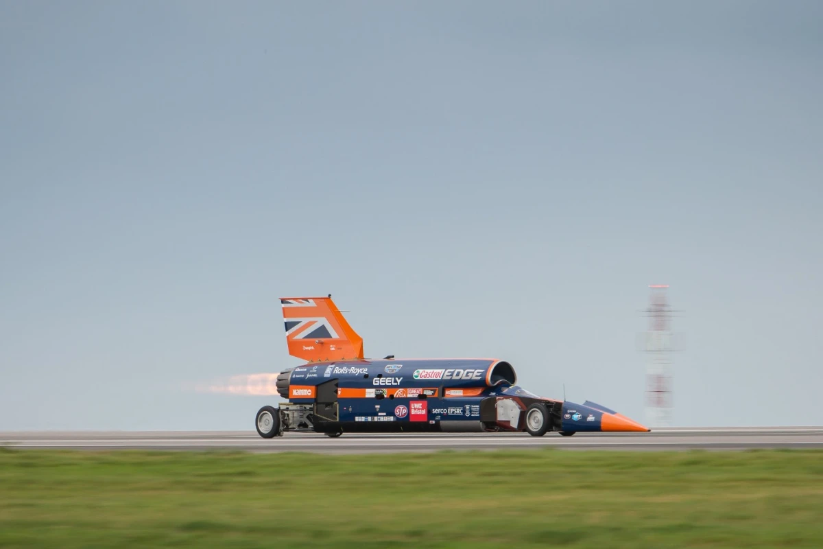 After nearly ten years of development the Bloodhound finally hit the tarmac
