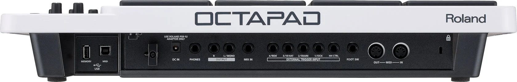 Lots of connectivity including USB, MIDI and external trigger inputs