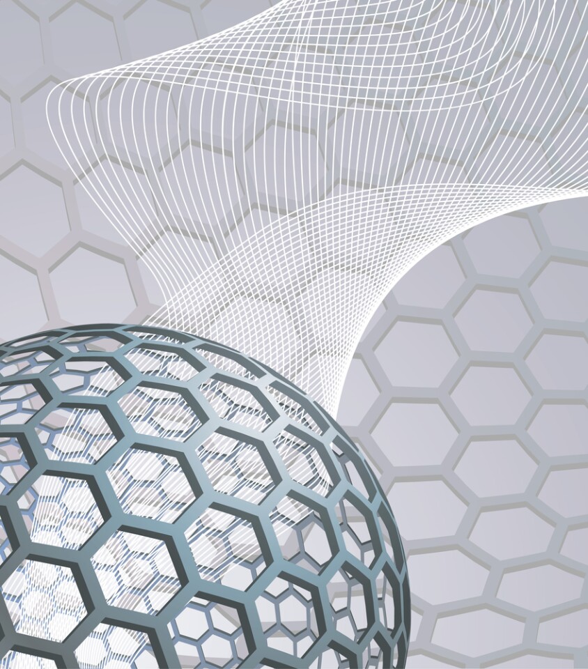 The molecular structure of a C-60 buckyball (Photo: Shutterstock)