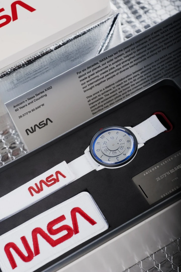 Close up of the Anicorn × NASA package
